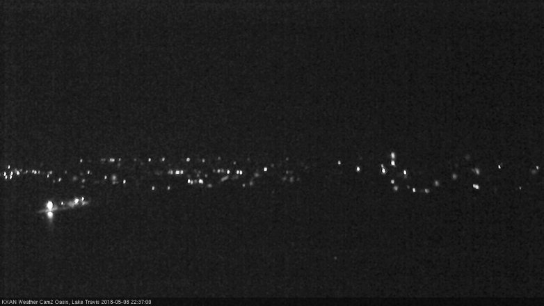 Lake Travis webcam, May 8, 2018 9:40 PM CT