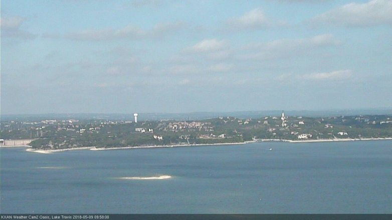 Lake Travis webcam, May 9, 2018 9:00 AM CT