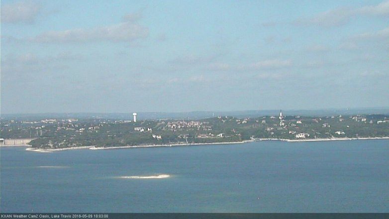 Lake Travis webcam, May 9, 2018 9:05 AM CT