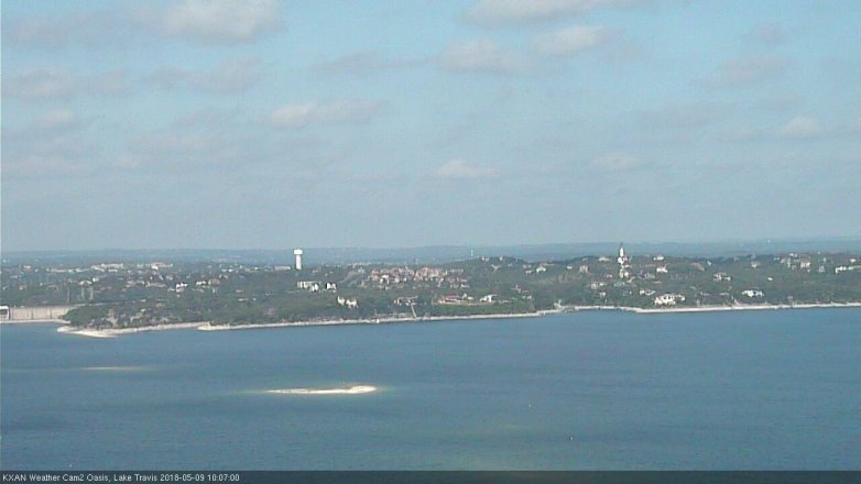 Lake Travis webcam, May 9, 2018 9:10 AM CT