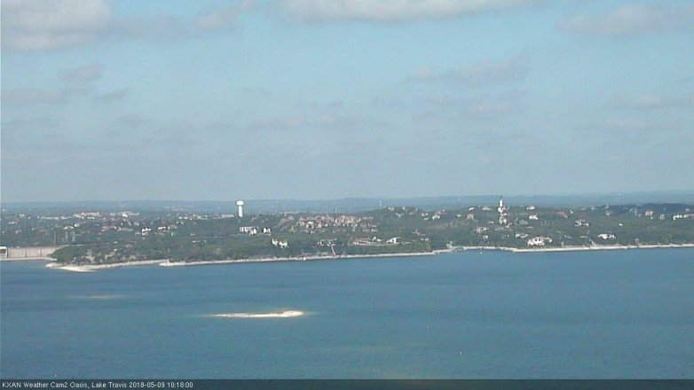 Lake Travis webcam, May 9, 2018 9:20 AM CT
