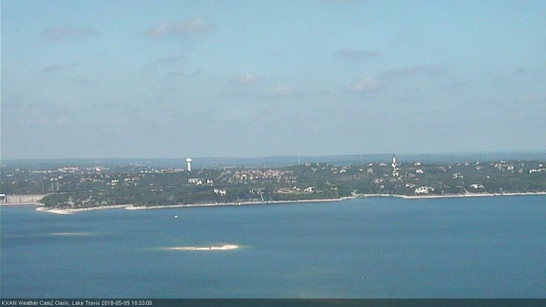Lake Travis webcam, May 9, 2018 9:35 AM CT