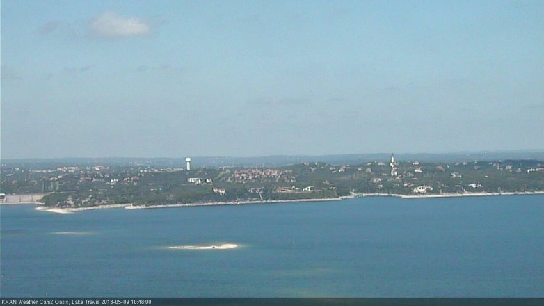 Lake Travis webcam, May 9, 2018 9:50 AM CT