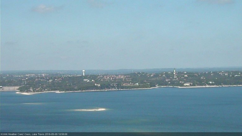 Lake Travis webcam, May 9, 2018 10:00 AM CT