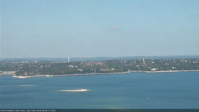 Lake Travis webcam, May 9, 2018 10:20 AM CT