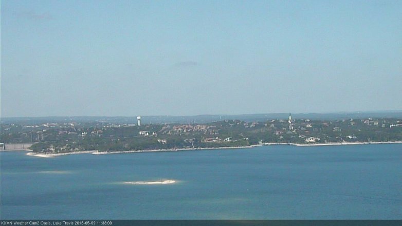 Lake Travis webcam, May 9, 2018 10:35 AM CT