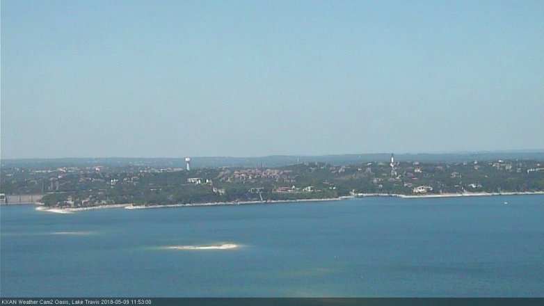 Lake Travis webcam, May 9, 2018 10:55 AM CT