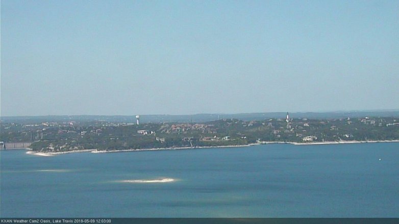 Lake Travis webcam, May 9, 2018 11:05 AM CT