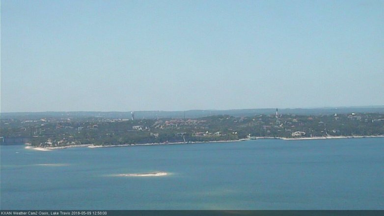 Lake Travis webcam, May 9, 2018 12:00 PM CT