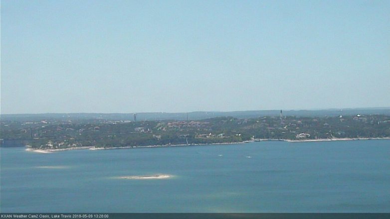 Lake Travis webcam, May 9, 2018 12:30 PM CT