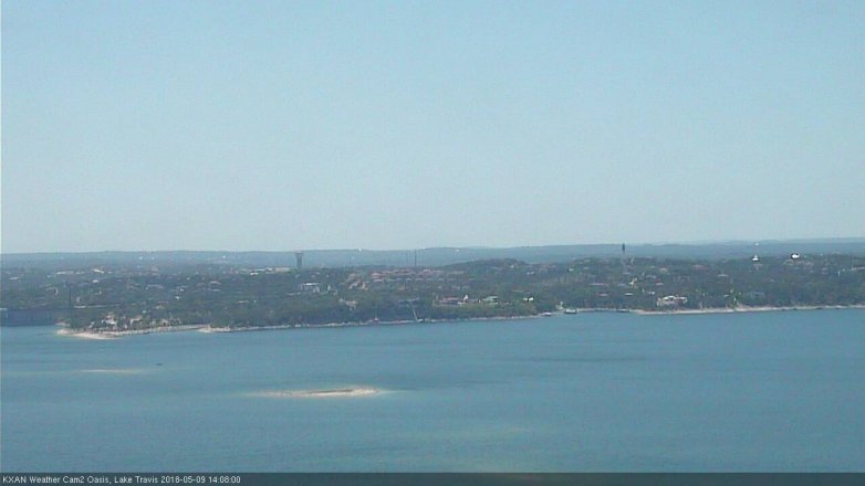 Lake Travis webcam, May 9, 2018 1:10 PM CT