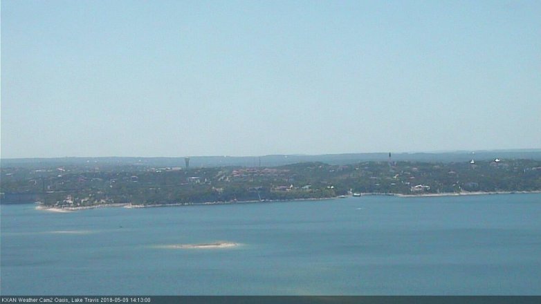 Lake Travis webcam, May 9, 2018 1:15 PM CT