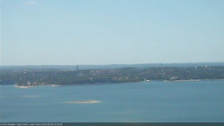 Lake Travis webcam, May 9, 2018 1:35 PM CT