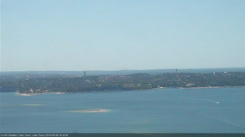 Lake Travis webcam, May 9, 2018 1:40 PM CT