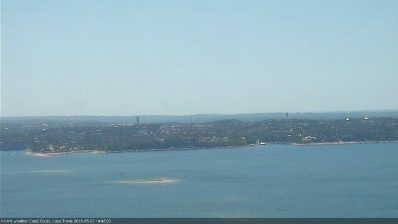 Lake Travis webcam, May 9, 2018 1:45 PM CT