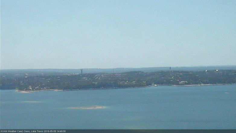Lake Travis webcam, May 9, 2018 1:50 PM CT