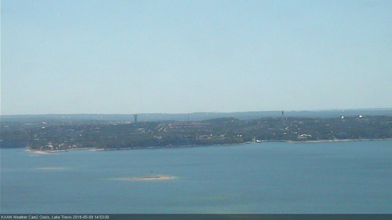 Lake Travis webcam, May 9, 2018 1:55 PM CT