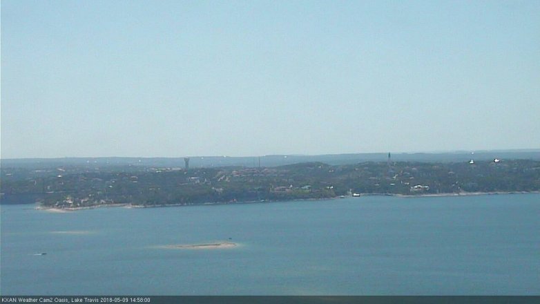 Lake Travis webcam, May 9, 2018 2:00 PM CT
