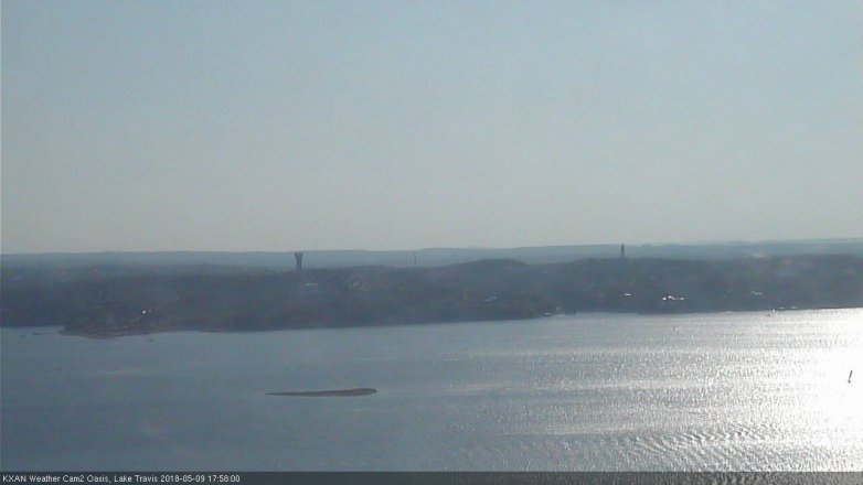 Lake Travis webcam, May 9, 2018 5:00 PM CT