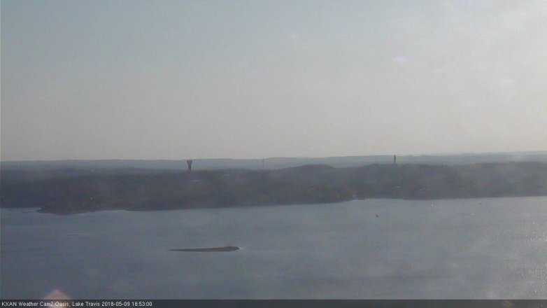 Lake Travis webcam, May 9, 2018 5:55 PM CT