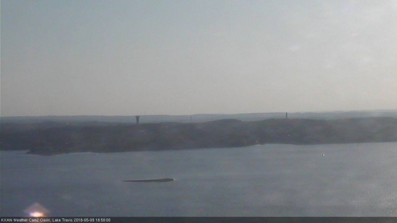 Lake Travis webcam, May 9, 2018 6:00 PM CT