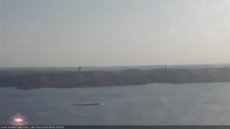 Lake Travis webcam, May 9, 2018 6:05 PM CT