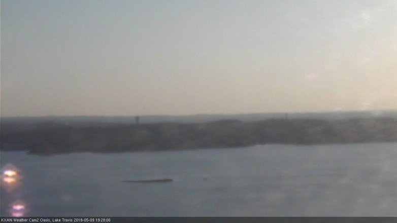 Lake Travis webcam, May 9, 2018 6:30 PM CT