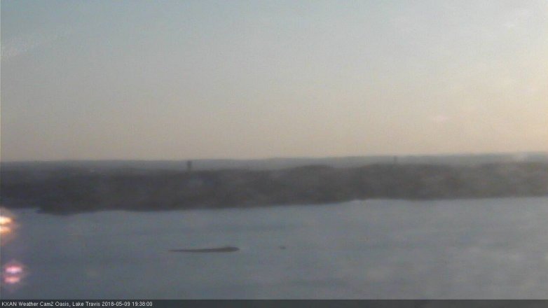 Lake Travis webcam, May 9, 2018 6:40 PM CT