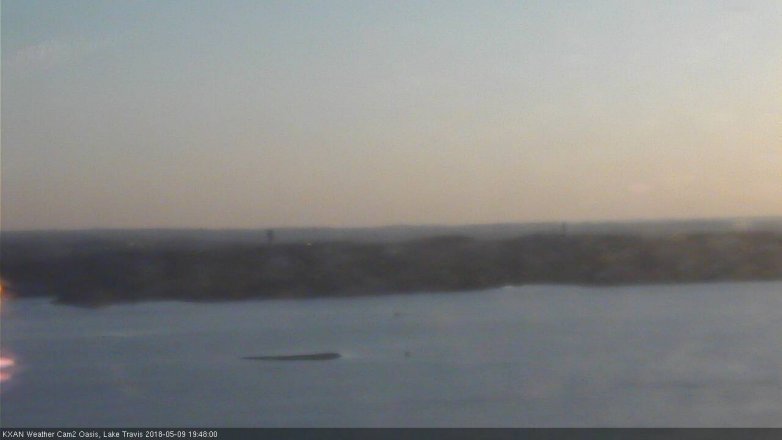 Lake Travis webcam, May 9, 2018 6:50 PM CT