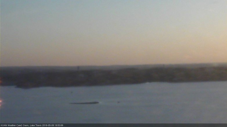 Lake Travis webcam, May 9, 2018 6:55 PM CT