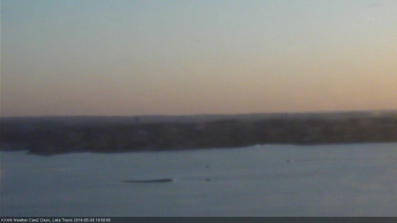 Lake Travis webcam, May 9, 2018 7:00 PM CT