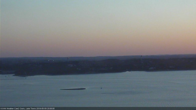 Lake Travis webcam, May 9, 2018 7:10 PM CT