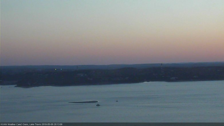 Lake Travis webcam, May 9, 2018 7:15 PM CT