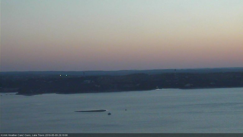 Lake Travis webcam, May 9, 2018 7:20 PM CT