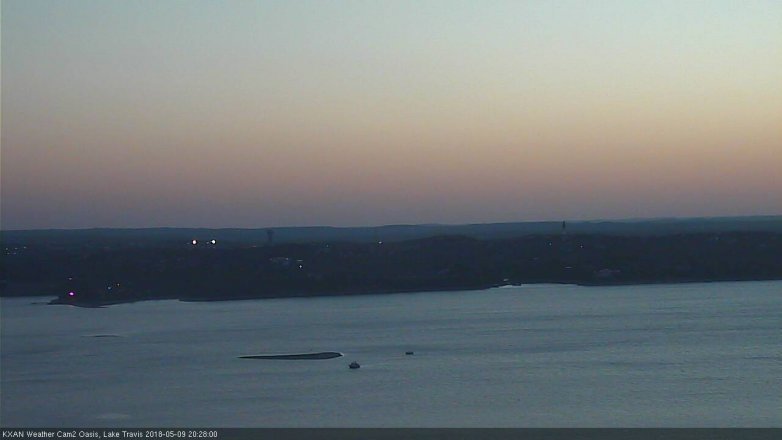 Lake Travis webcam, May 9, 2018 7:30 PM CT