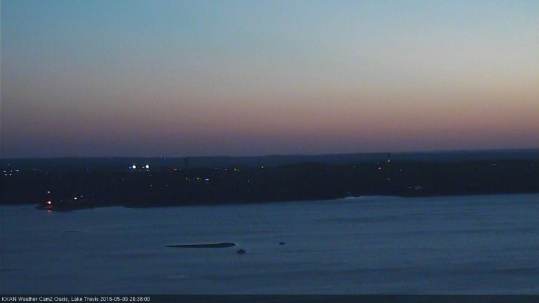 Lake Travis webcam, May 9, 2018 7:40 PM CT