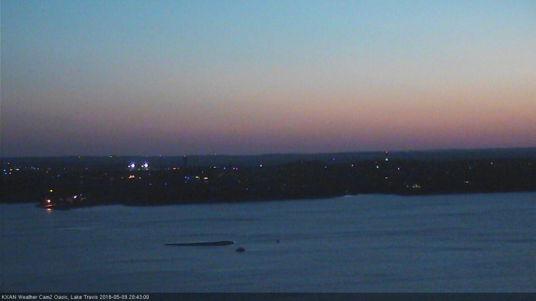 Lake Travis webcam, May 9, 2018 7:45 PM CT