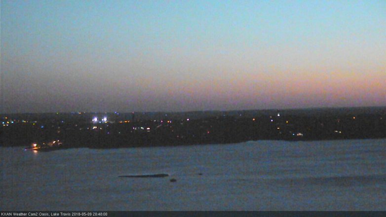 Lake Travis webcam, May 9, 2018 7:50 PM CT