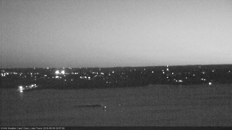 Lake Travis webcam, May 9, 2018 8:00 PM CT