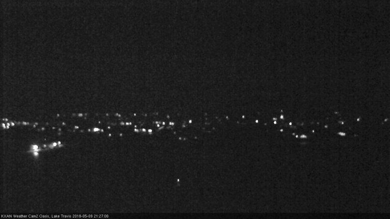 Lake Travis webcam, May 9, 2018 8:30 PM CT