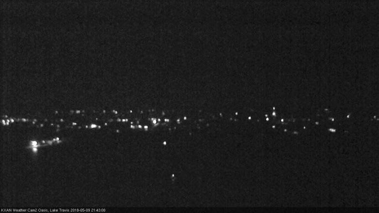 Lake Travis webcam, May 9, 2018 8:45 PM CT