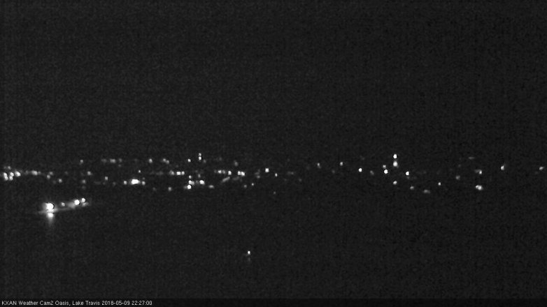 Lake Travis webcam, May 9, 2018 9:30 PM CT
