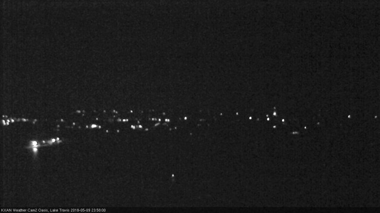 Lake Travis webcam, May 9, 2018 11:00 PM CT