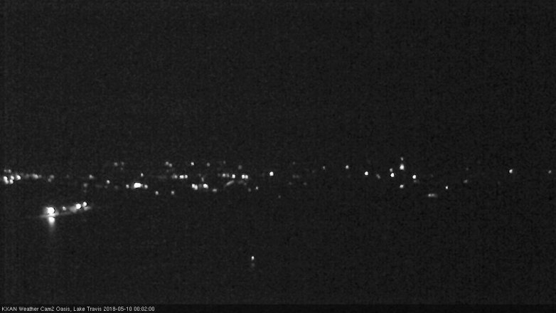 Lake Travis webcam, May 9, 2018 11:05 PM CT