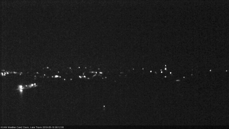 Lake Travis webcam, May 9, 2018 11:15 PM CT