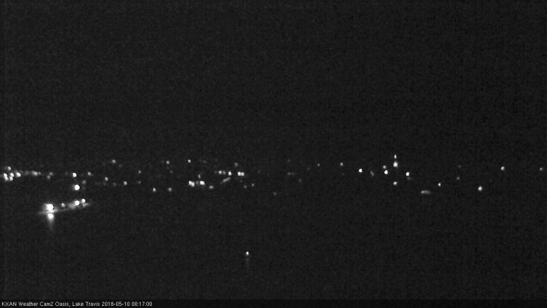 Lake Travis webcam, May 9, 2018 11:20 PM CT