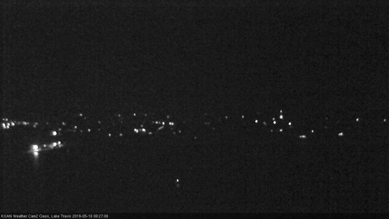 Lake Travis webcam, May 9, 2018 11:30 PM CT