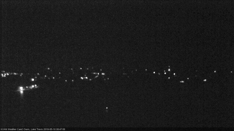 Lake Travis webcam, May 9, 2018 11:50 PM CT