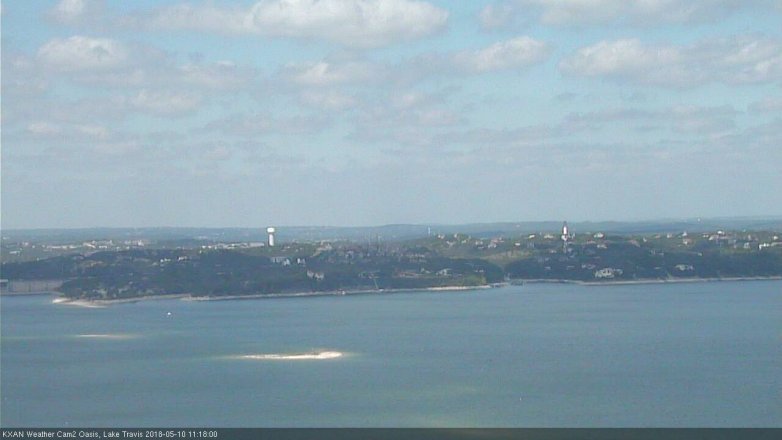 Lake Travis webcam, May 10, 2018 10:20 AM CT
