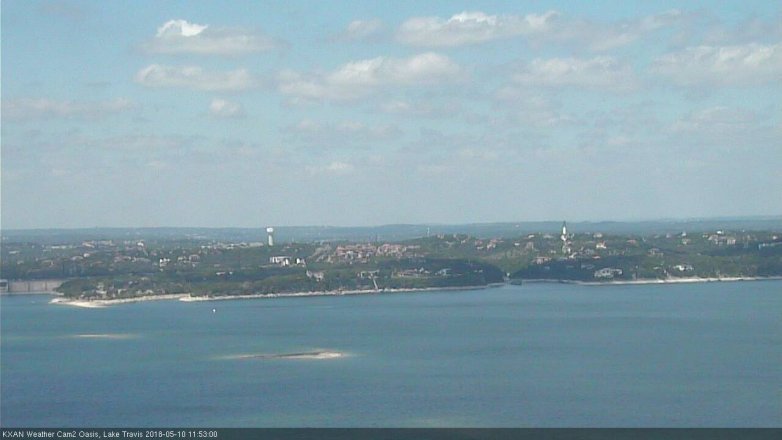 Lake Travis webcam, May 10, 2018 10:55 AM CT